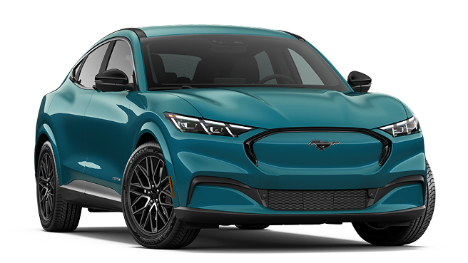 SUV Ford Mustang Mach-E Premium 2026 equipada con diferentes características para correr más
