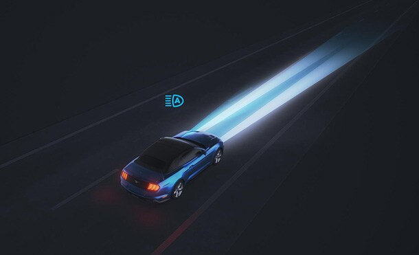 Discover the Headlight Assistance with Automatic High Beam equipped on the 2024 Ford Mustang