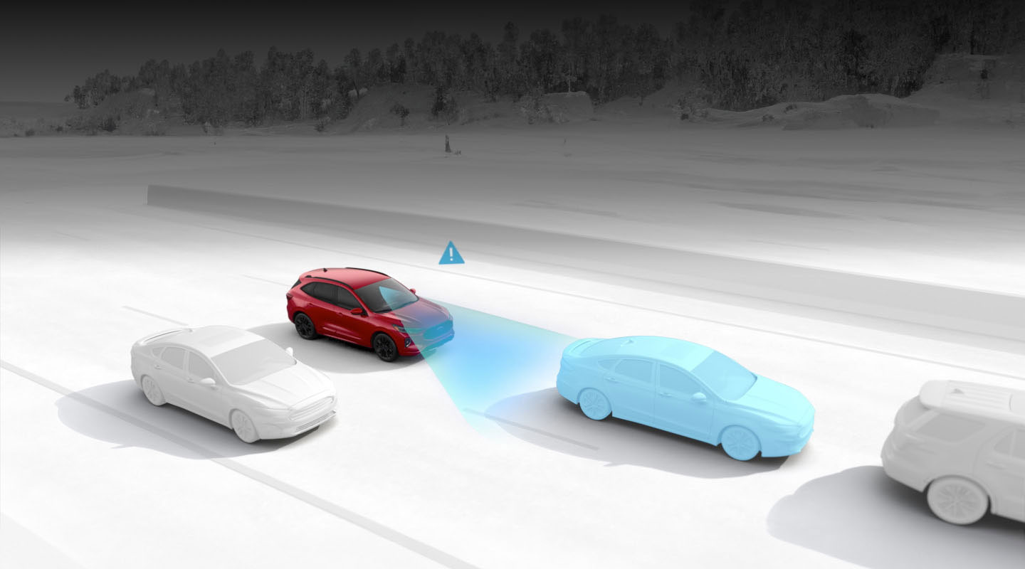 Discover the Safety provided by BLIS with Cross Traffic Alert in 2023 Ford Escape Hybrid SUV