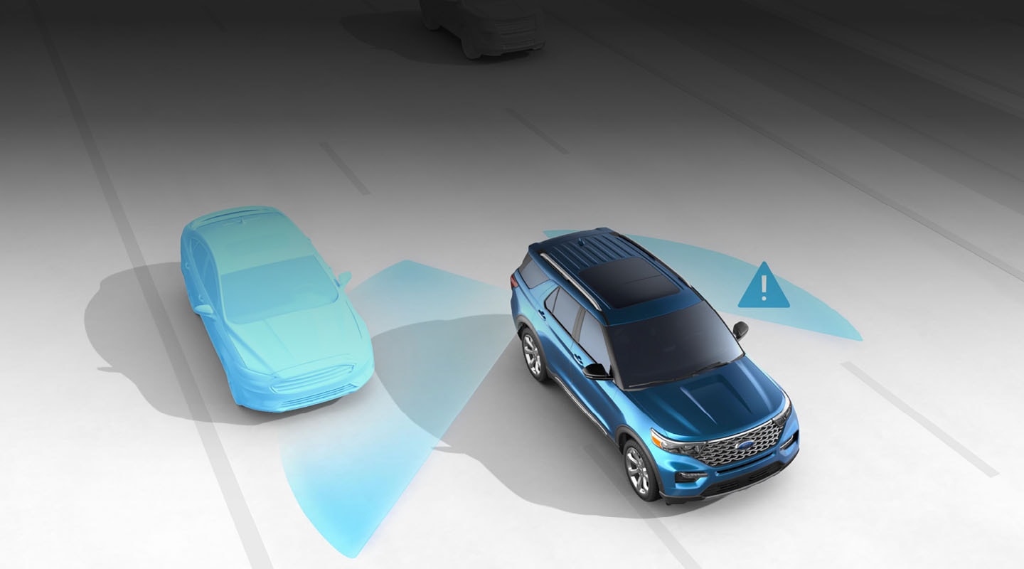 Discover the Safety provided by BLIS with Cross Traffic Alert in Ford Explorer 2023