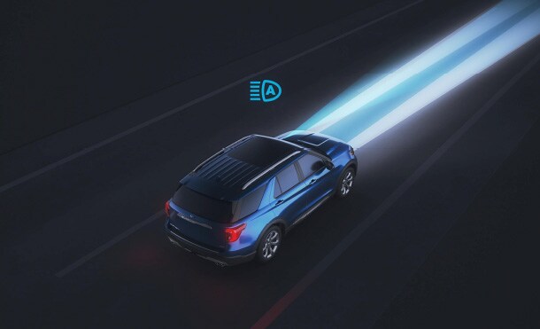 Discover the Auto High Beam Headlamp Assist Equipped on the 2023 Ford Explorer