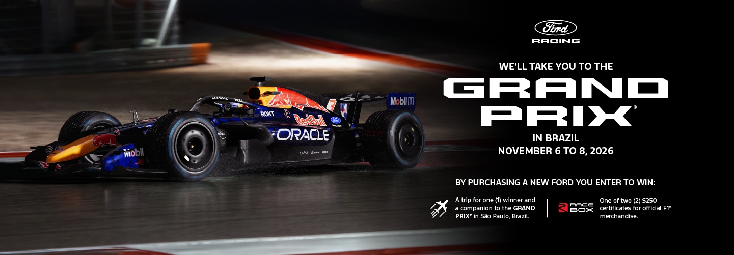 Travel to the Formula 1 Brazil Grand Prix with Ford Puerto Rico. Get involved