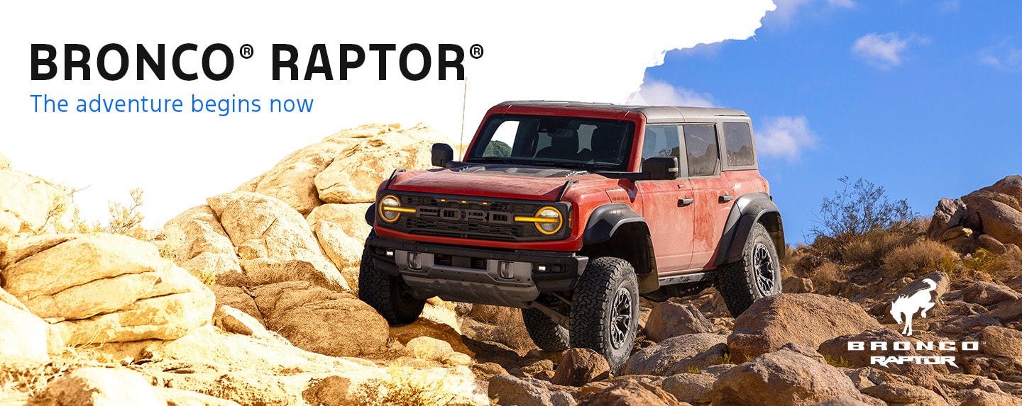 Ford Bronco Raptor, a sporty pickup equipped for off-road and driving extreme