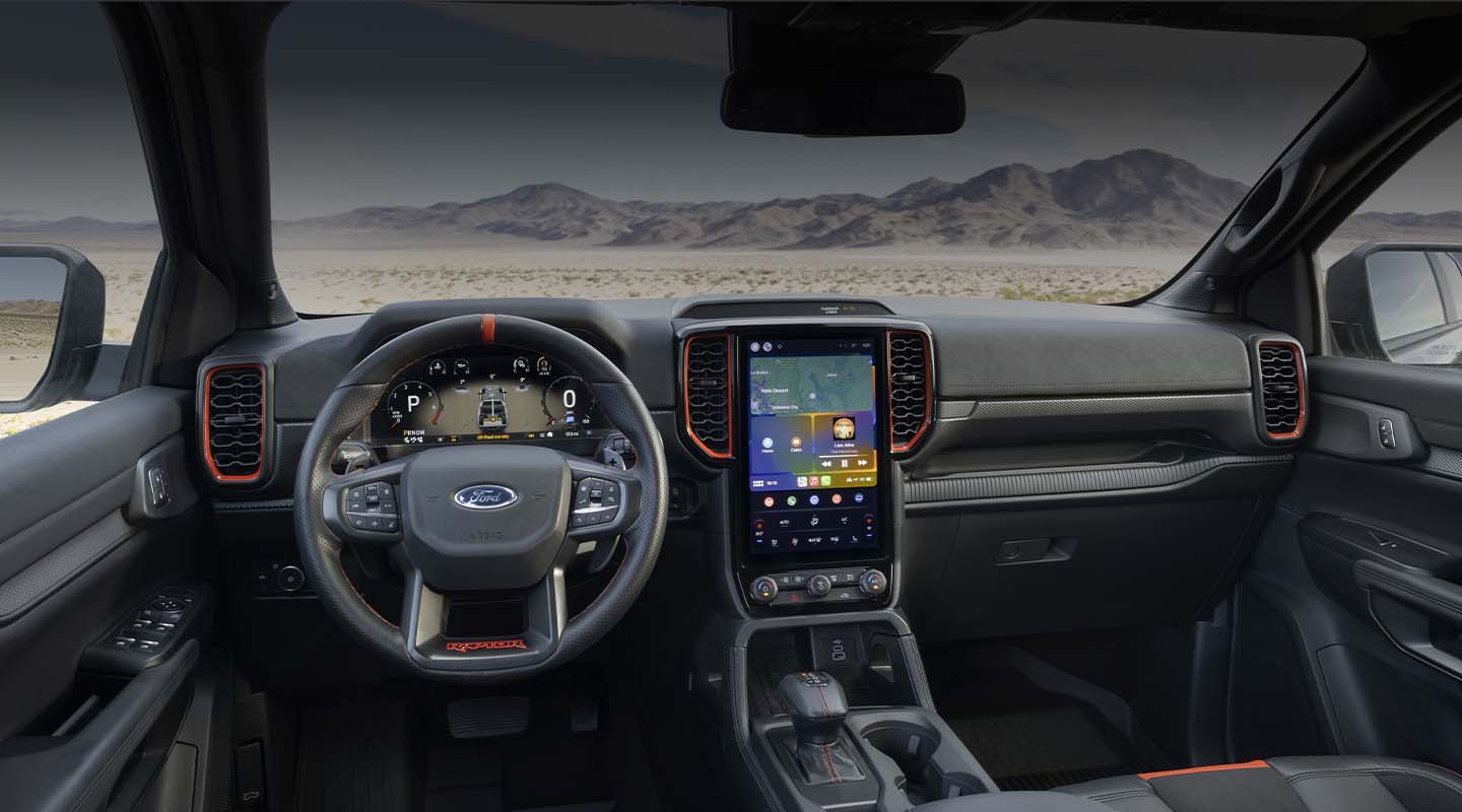 2025 Ford Ranger Raptor features smartphone-compatible entertainment technology