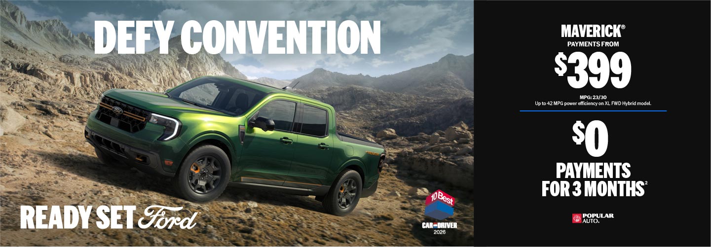 Buy Ford Maverick with payments of $399 and three monthly payments without payment in Puerto Rico