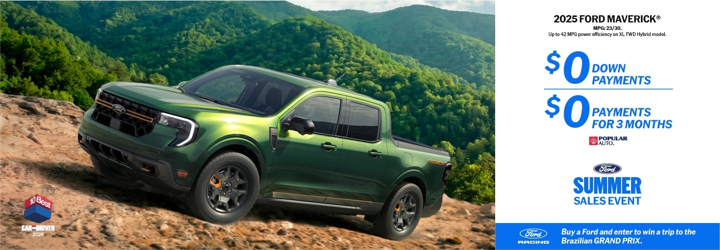 Buy the Maverick pickup in Puerto Rico without paying for three months and small payments