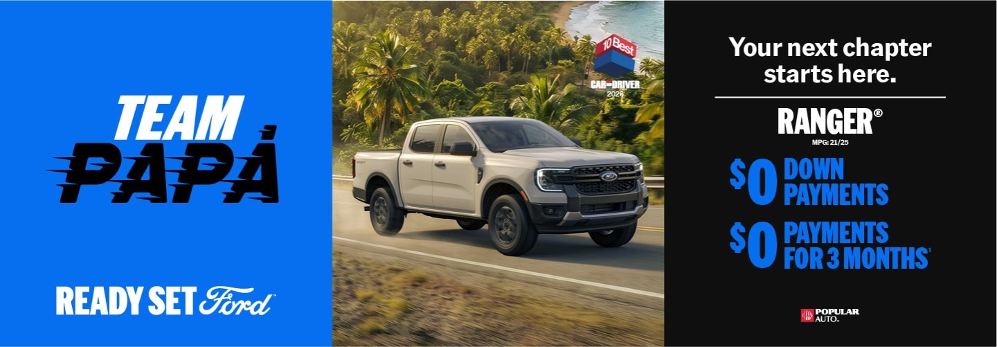 Buy the Ford Ranger pickup in Puerto Rico without paying for three months