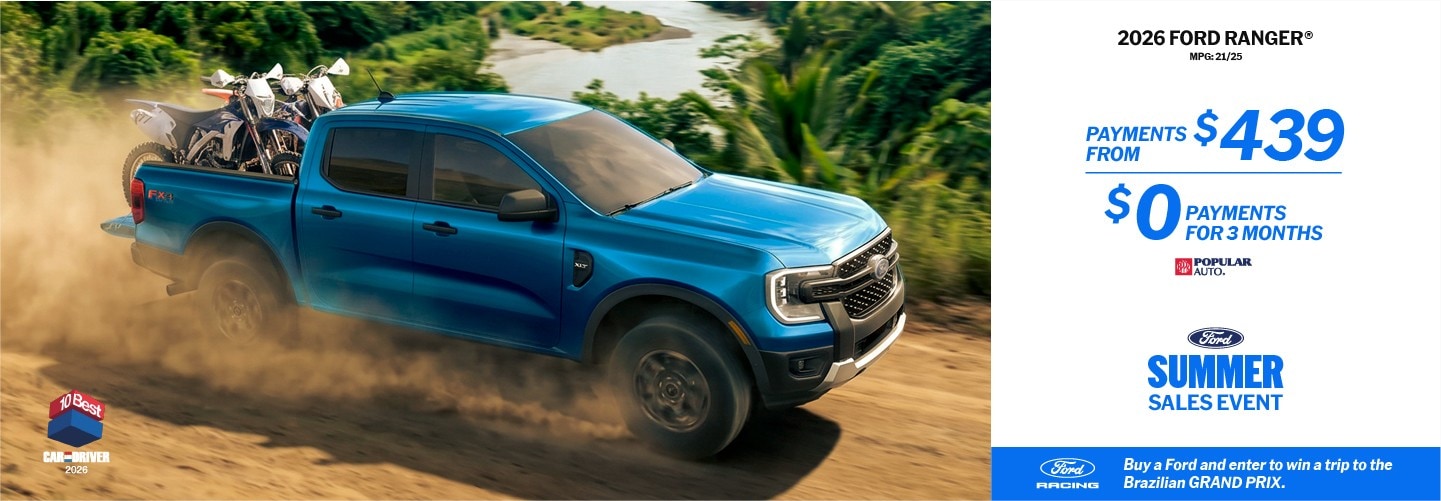 Buy the Ford Ranger pickup in Puerto Rico without paying for three months