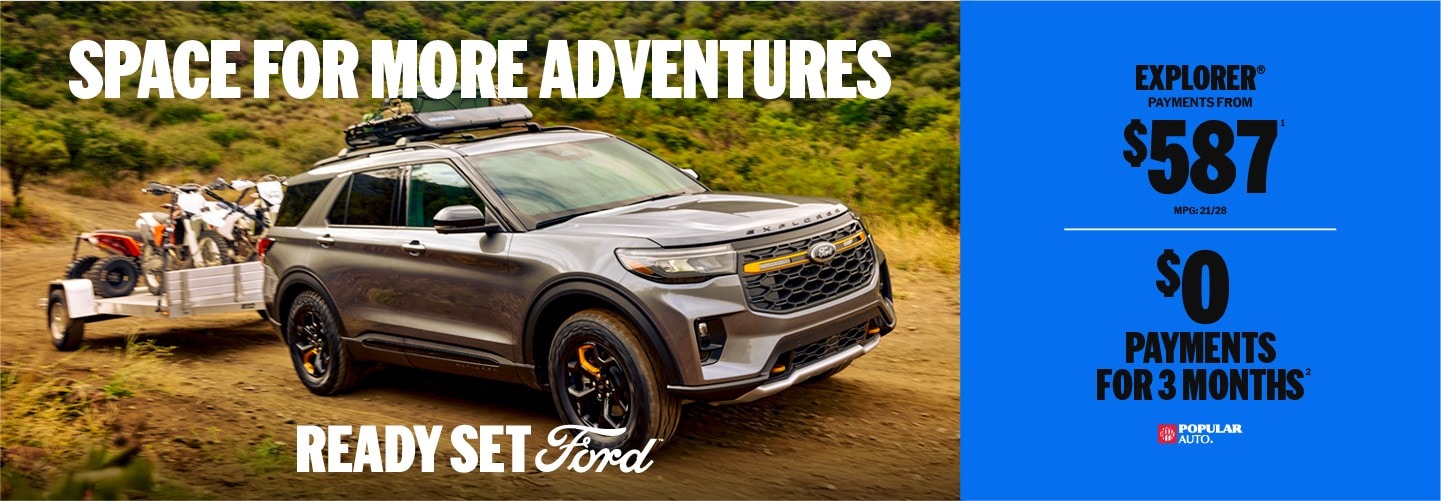 Buy the Ford Explorer SUV in Puerto Rico without paying for three months
