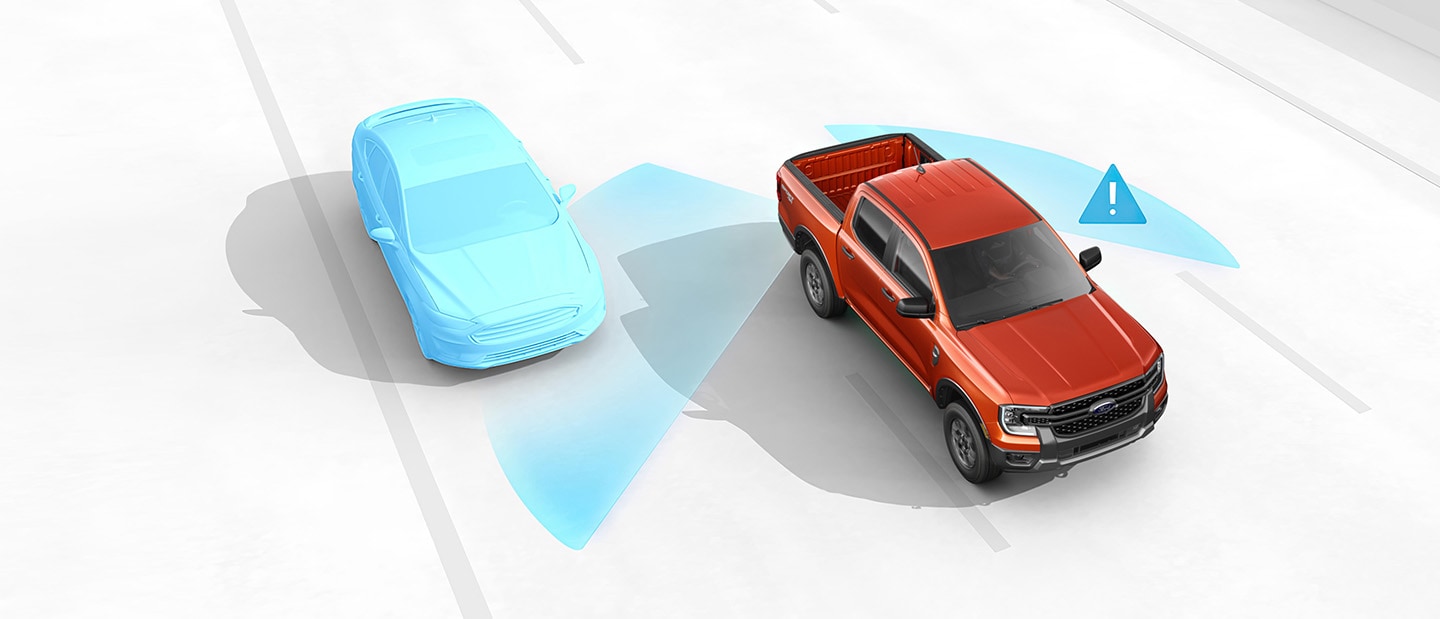 Discover the Security provided by BLIS with Cross Traffic Alert in 2024 Ford Ranger