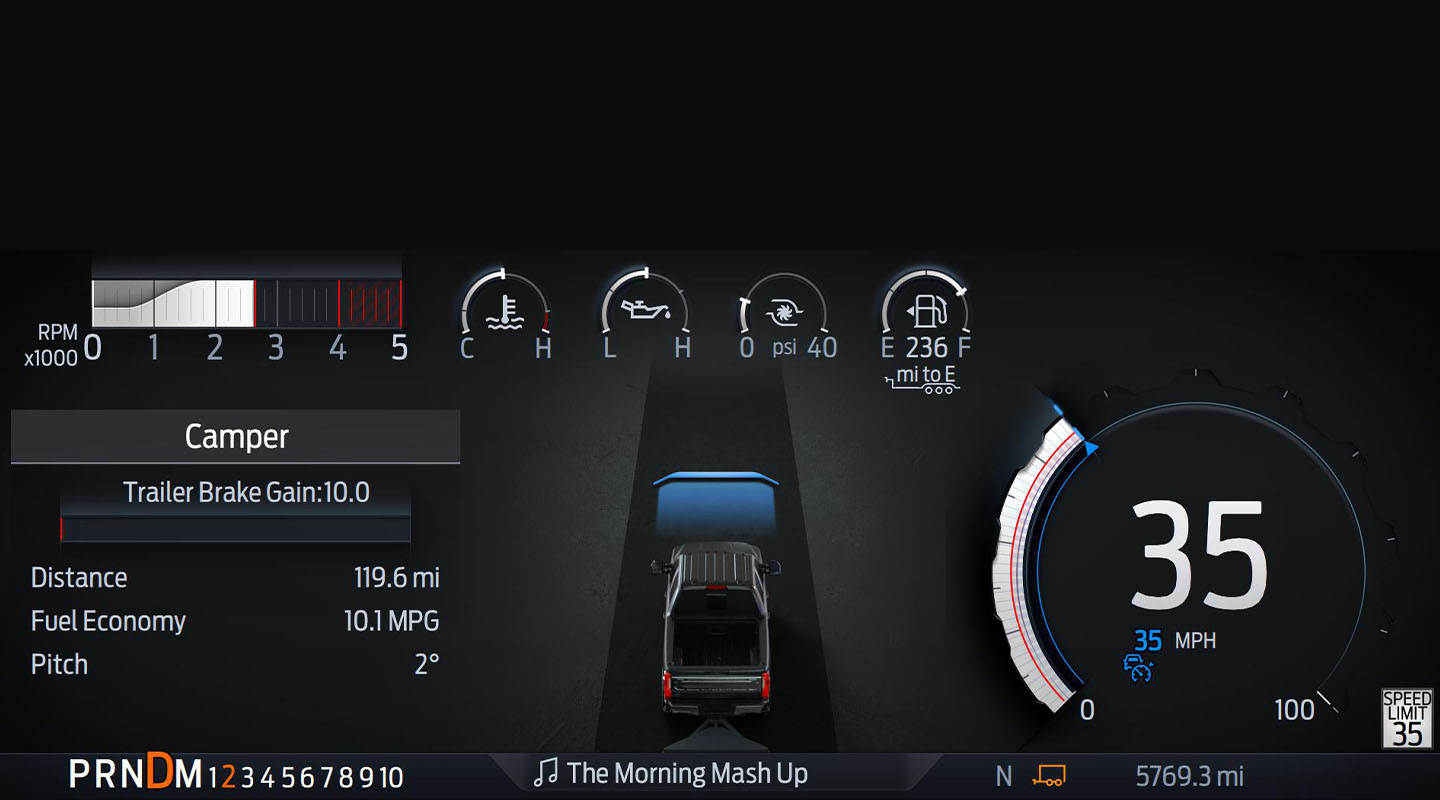 12 Inch Digital Instrument Panel equipped on 2024 Ford Super Duty F250. Find out!