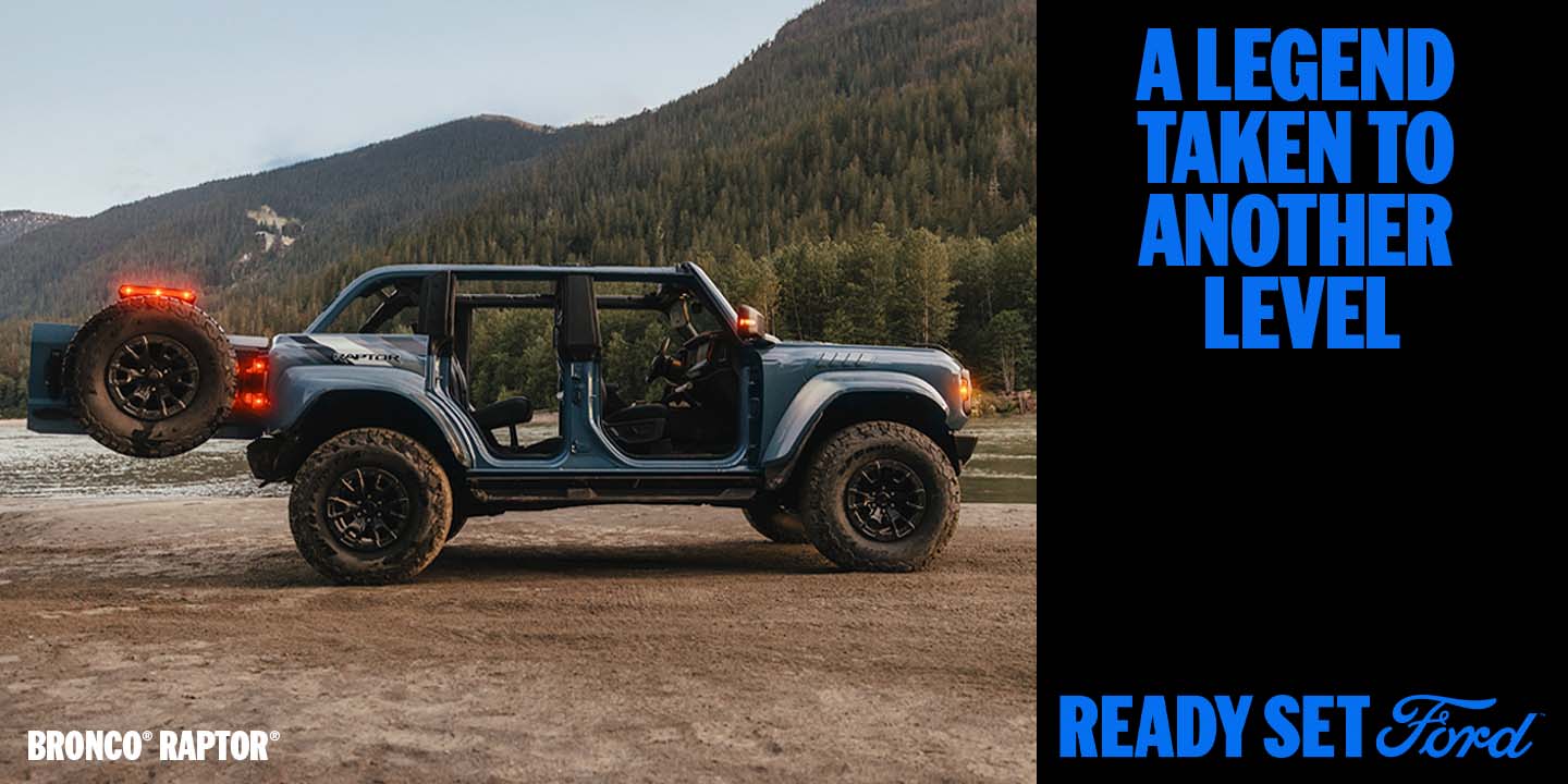 Discover capabilities, design, technologies and power of Ford Bronco Raptor, 4x4 SUV for off-road