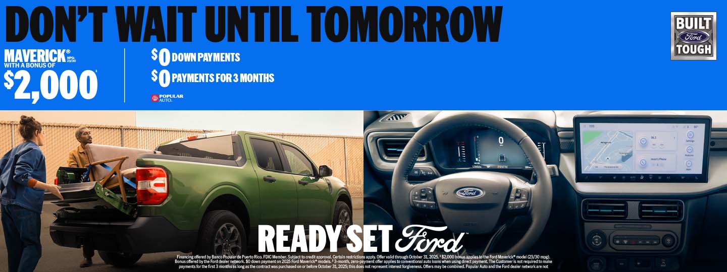 Promotions, discounts and bonuses to buy Ford Maverick in Puerto Rico