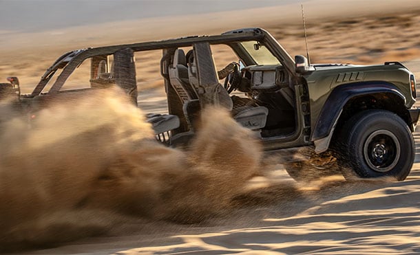 Ford Bronco Raptor 2025, cuenta con suspensión avanzada para todoterreno