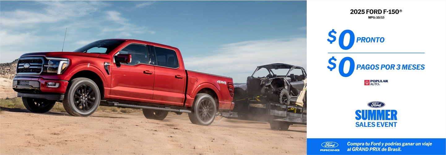 Compra un Ford F-150 en Puerto Rico sin ningún pago durante 3 meses