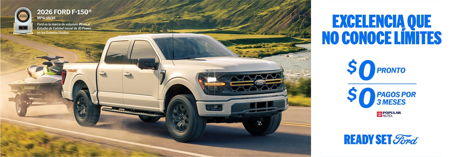 Compra un Ford F-150 en Puerto Rico sin ningún pago durante 3 meses