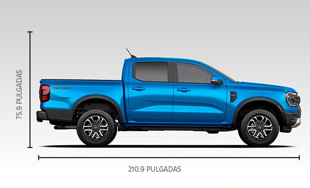 Conoce el largo, ancho y alto de la pickup Ford Ranger, disponible en Puerto Rico